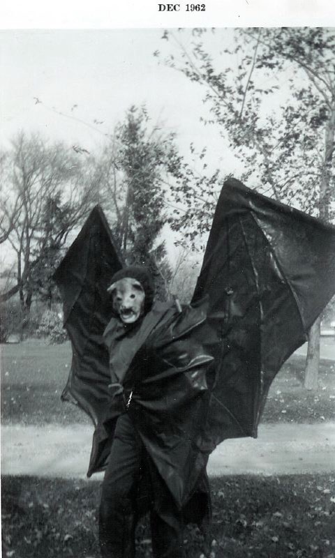 Grant in  Bat Costume