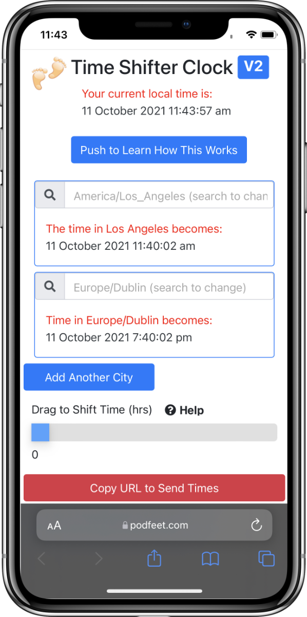 #title# Time Shifter Clock V2 on iPhone
