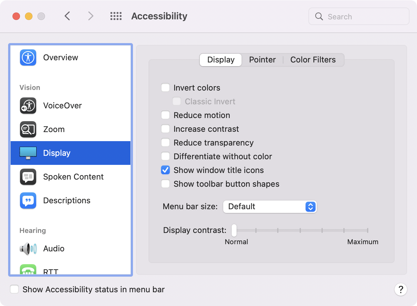 Accessibility setting to bring back proxy icons