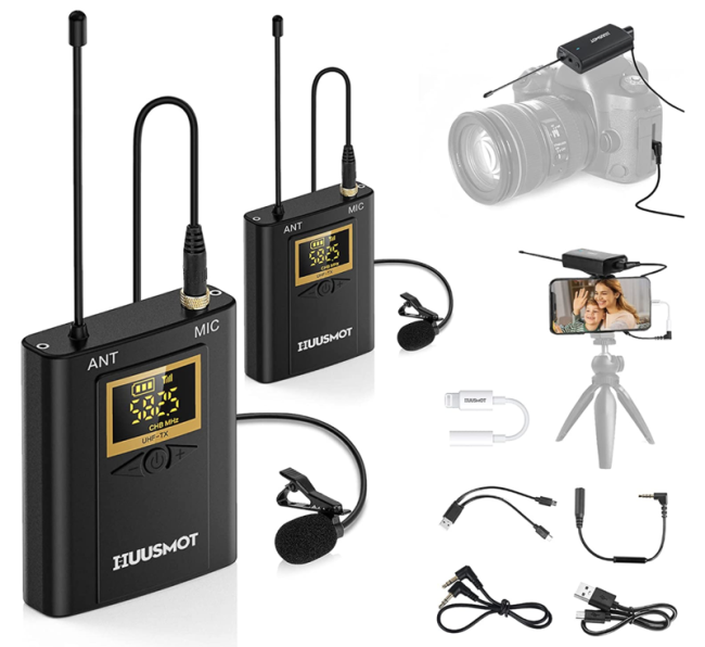 HUUSMOT Mic System with dual lavaliere