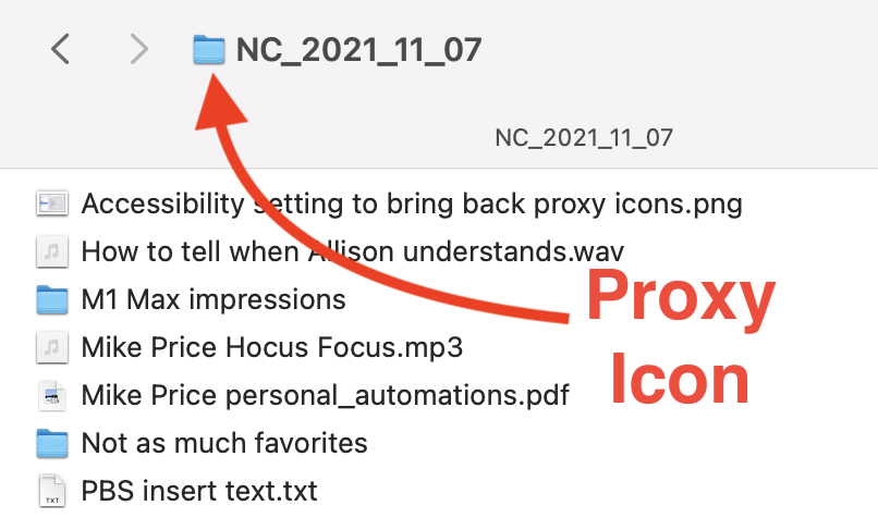 #title# Proxy icon showing in Finder toolbar