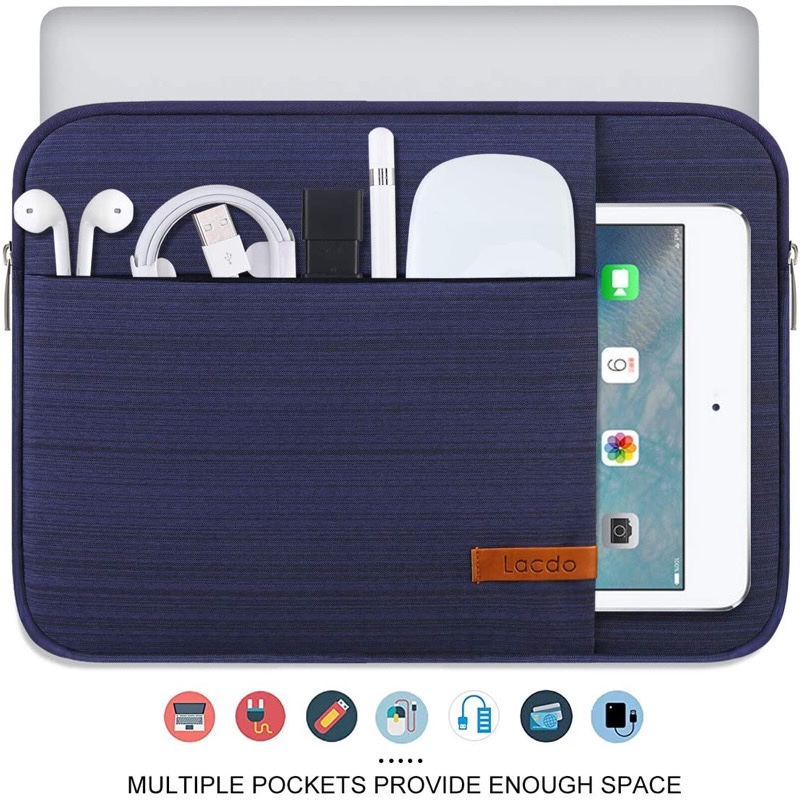 #title# Lacdo Laptop Sleeve Showing Pockets