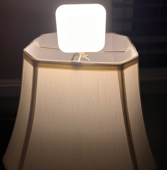 Litra Glow on Lampshade