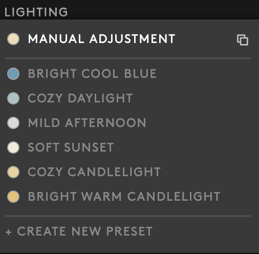 Logi G HUB Lighting Presets