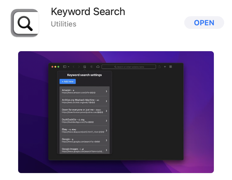 Keyword Search in the Mac App Store