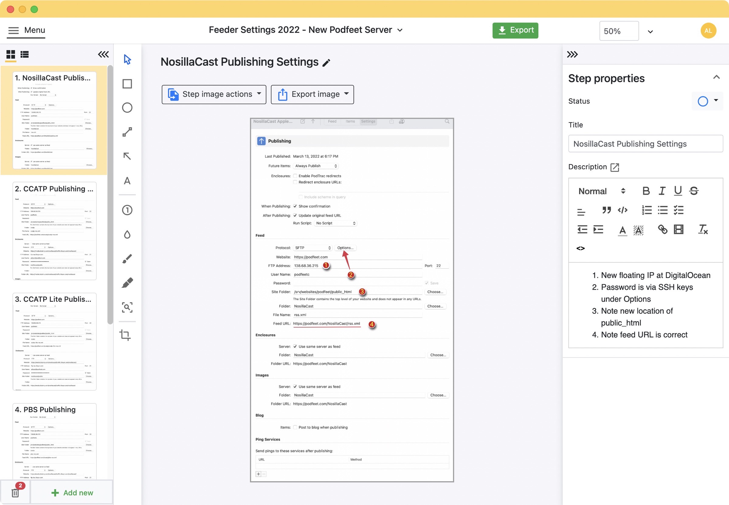 Folge Annotations and Text