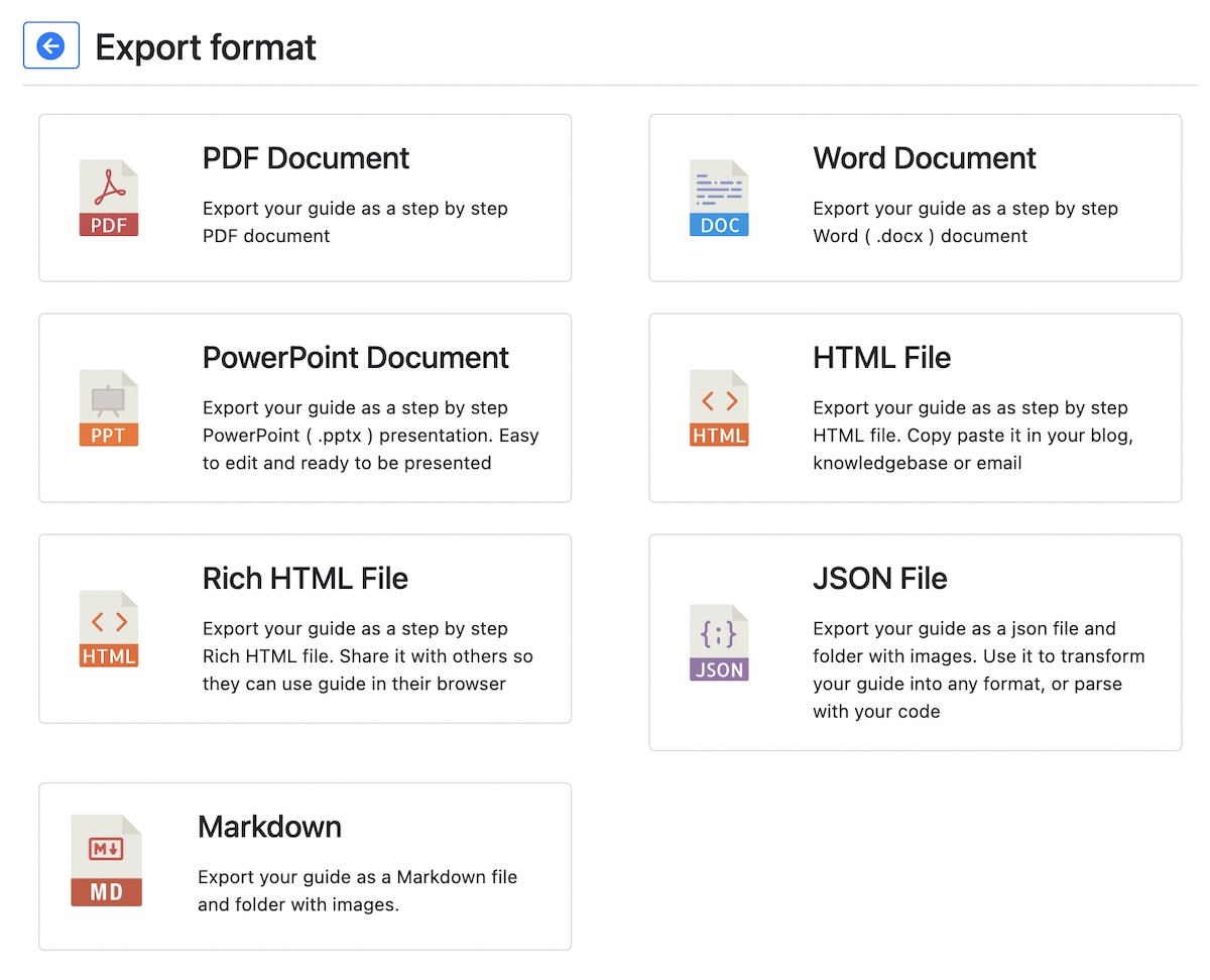 Folge Export Formats