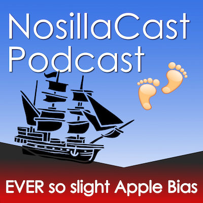NosillaCast logo with pirate ship instead of buildings