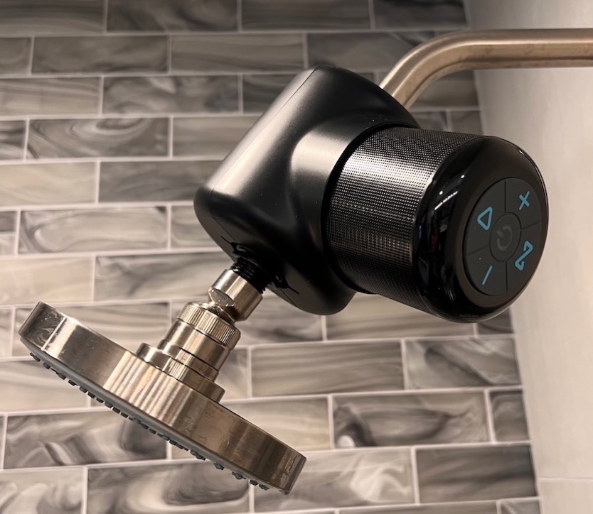 Shower Power from Ampere – Hydropowered Bluetooth Shower Speaker