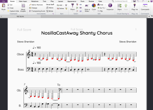 Sibelius Software with NosillaCastAway Shanty Chorus
