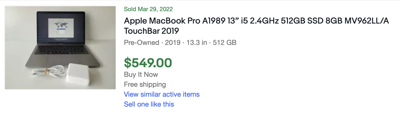 2019 13in MacBook Pro Averaged $582.png 2019 13in MacBook Pro Averaged $582