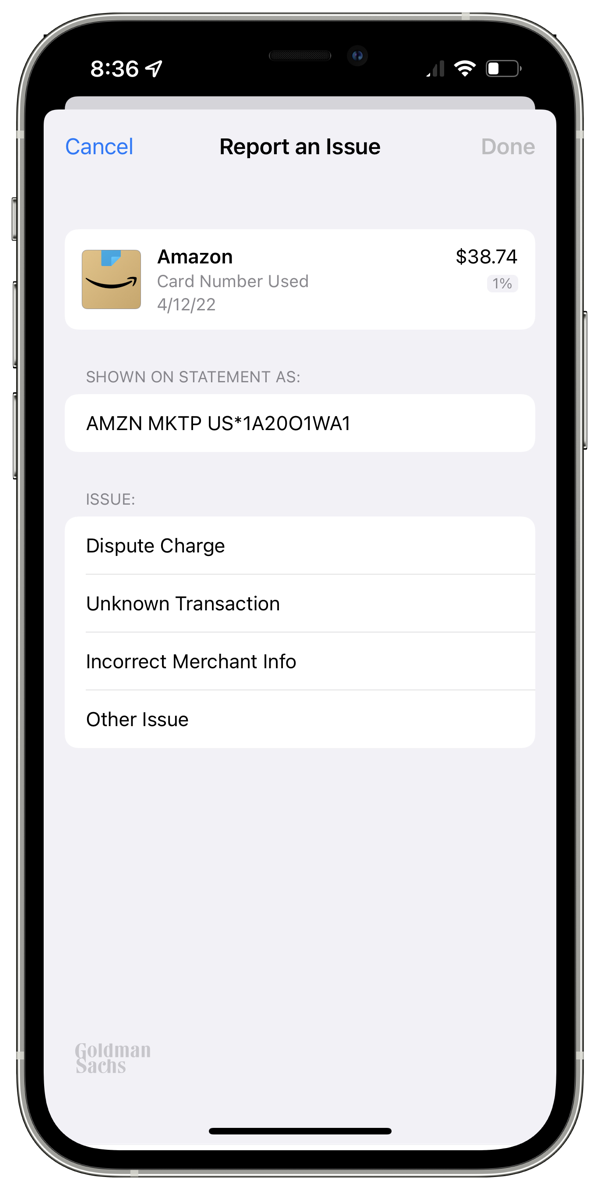 Apple Card Report an Issue and Cryptic Name.png Apple Card Report an Issue and Cryptic Name