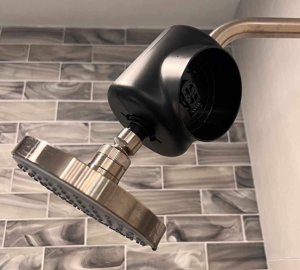 Shower Head After Connecting Shower Power Impeller