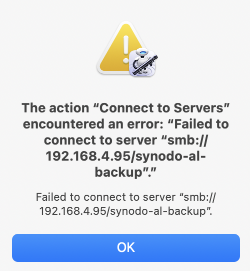 Automator Error if Share Already mounted