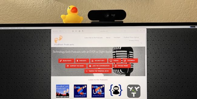 Rubber Duck Kevin on Top of My Display