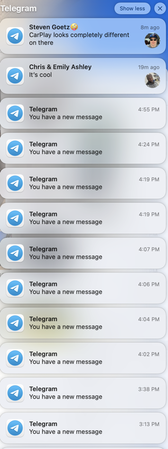 Telegram Lots of Messages