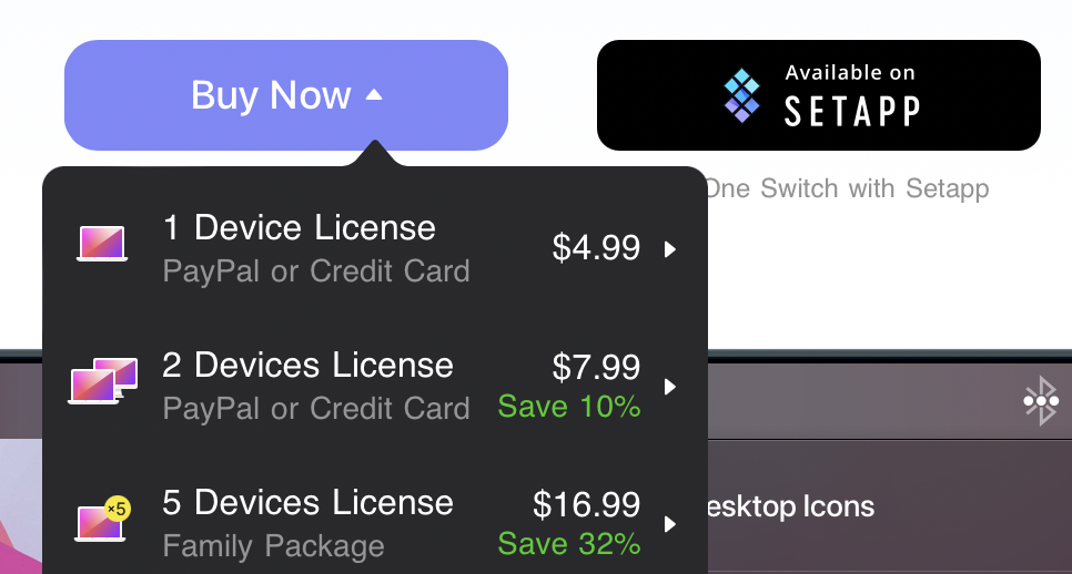 One Switch Licensing Options