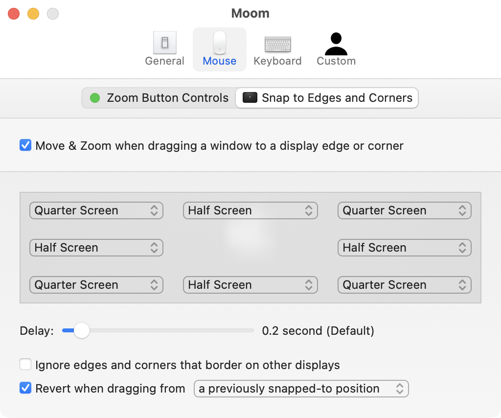 Snap to Edges and Corner Preferences