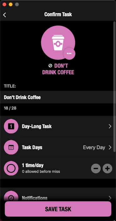 Don't Coffee Task