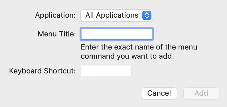 Create Application Shortcut