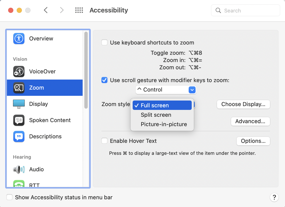 Zoom With Modifier Key Preference Pane