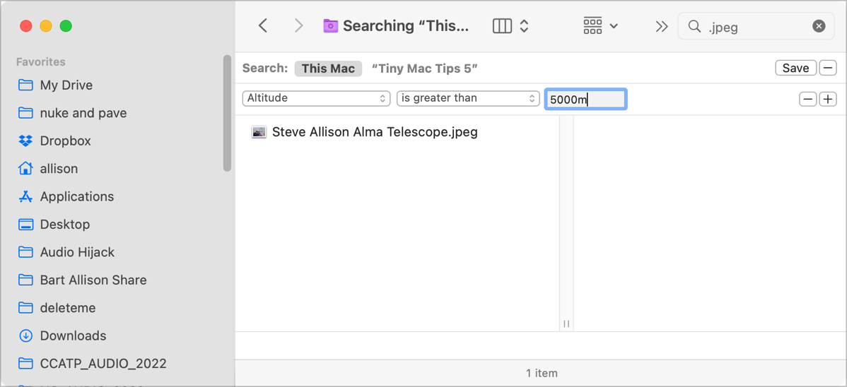 Finder Search jpeg by Altitude