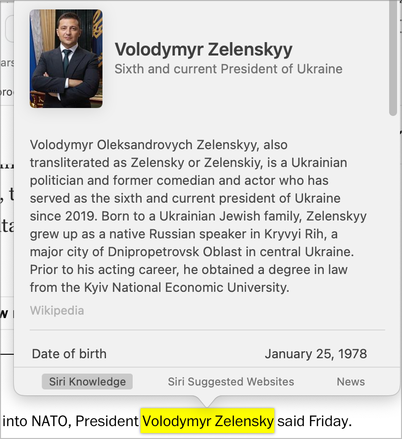 Look Up Volodymyr Zalensky 