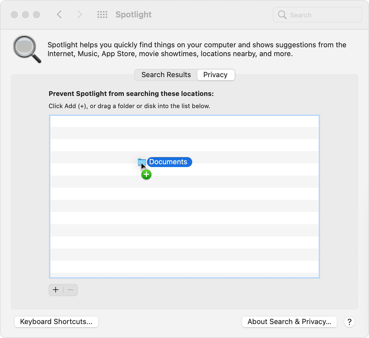 Restart Spotlight Indexing with System Preferences