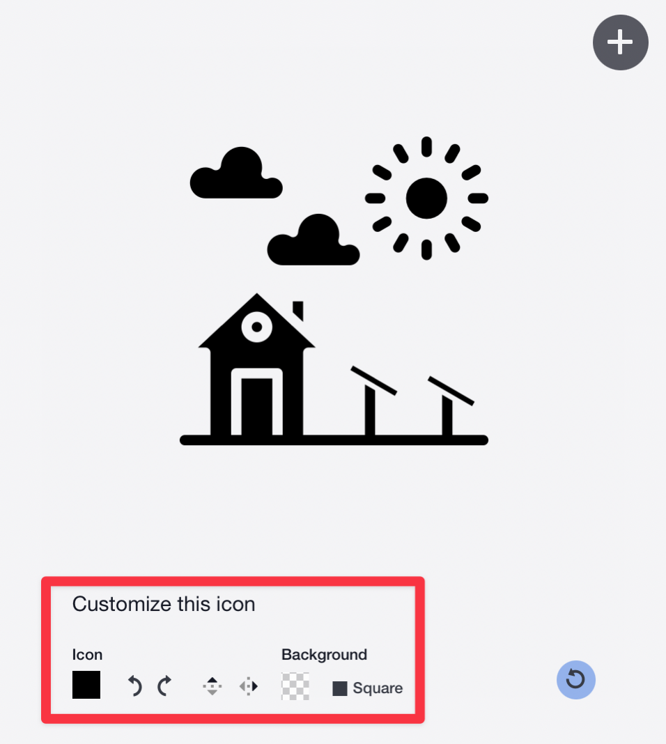 Solar Panel Icon Highlighting Customization Options