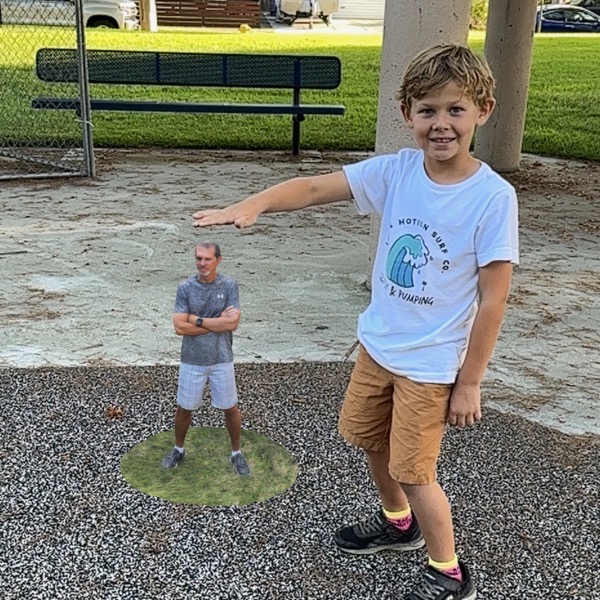 Forbes with Tiny Steve at the Park