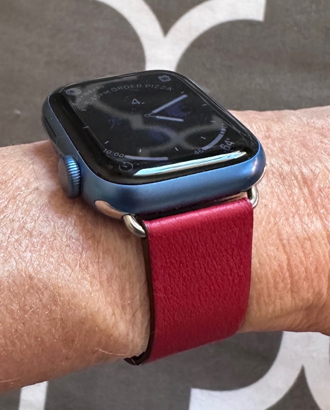 Blue Apple Watch from an Angle