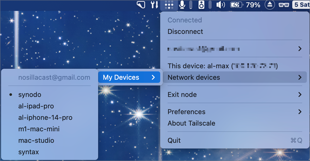 Tailscale Menu Bar App