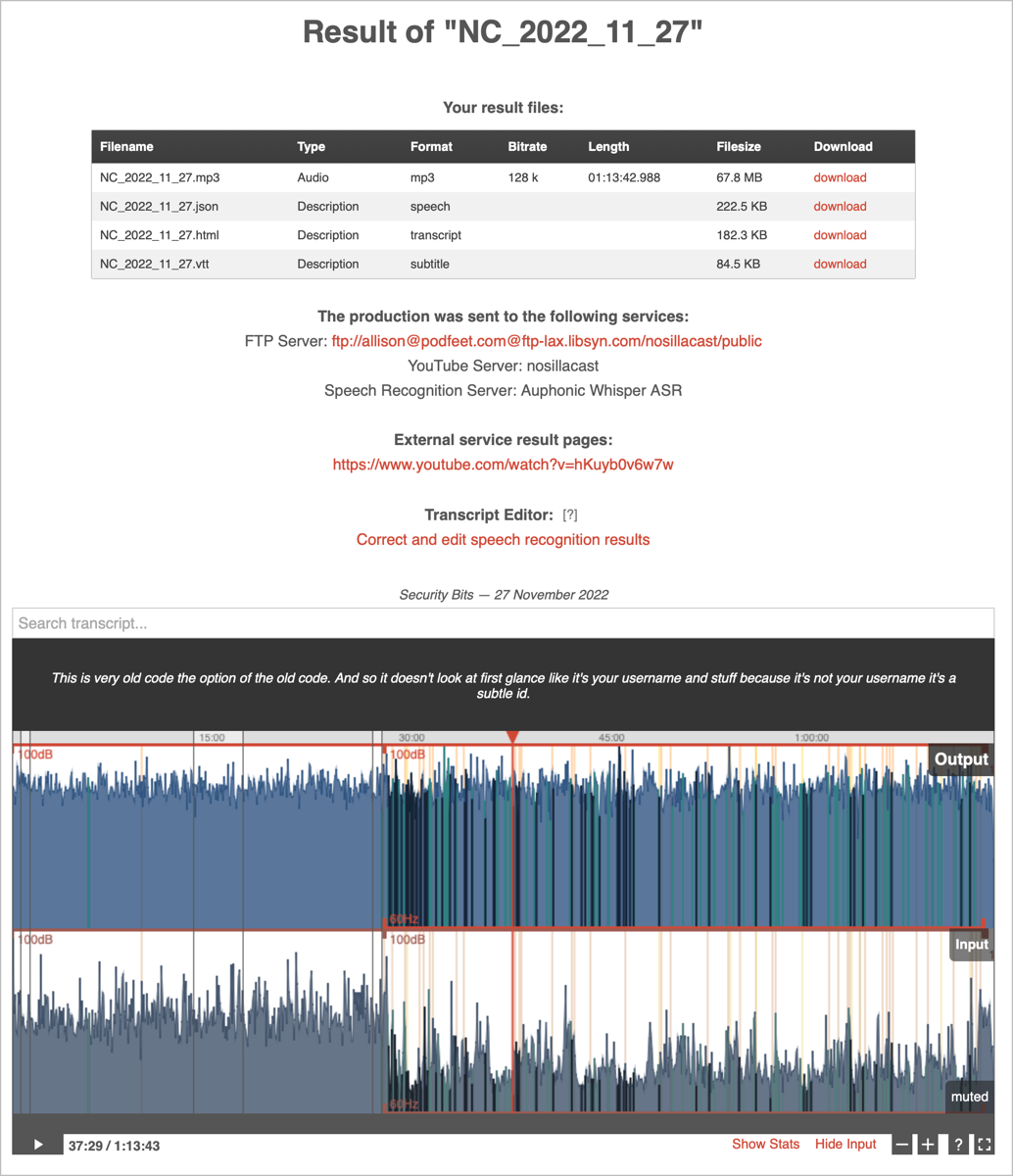 Auphonic Full Production Results as Described