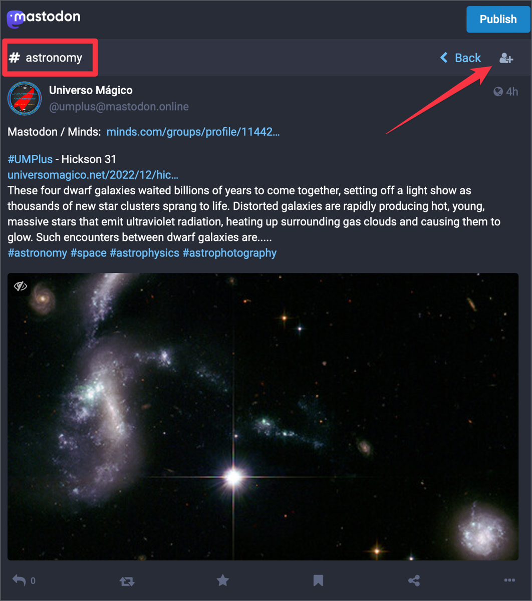 Follow #astronomy From Web Interface.png Follow hashtag astronomy From Web Interface