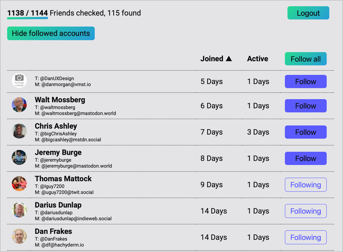 movetodon Showing People I Can Follow and Those I Already Followed.png Movetodon Showing People I Can Follow and Those I Already Followed