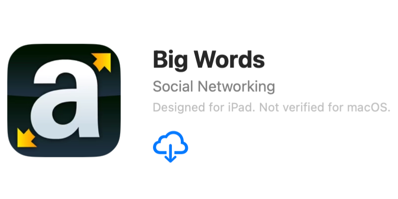Big Words in the App Store
