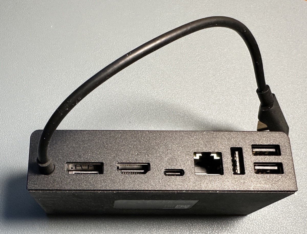 dock1.JPG dock showing power, USB, HDMI, USB-C, and Ethernet
