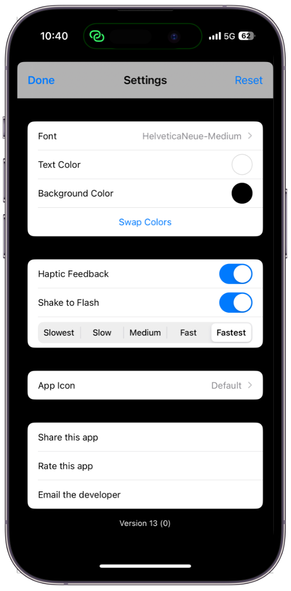 IPhone 14 frame showing Make it Big settings