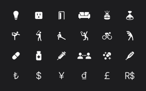 A selection of Apple's SF Symbols icons (image by Apple Inc.)