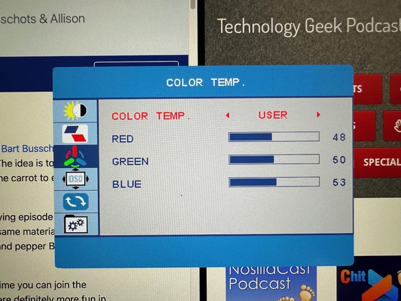 KYY Color Temp Controls Showing User Settings