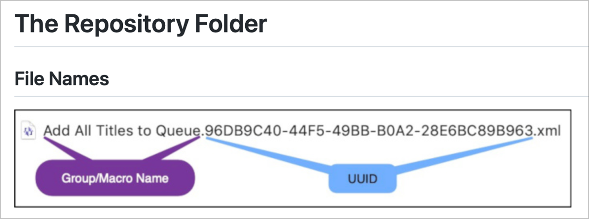 Macro Repository Updater Data Folder Naming