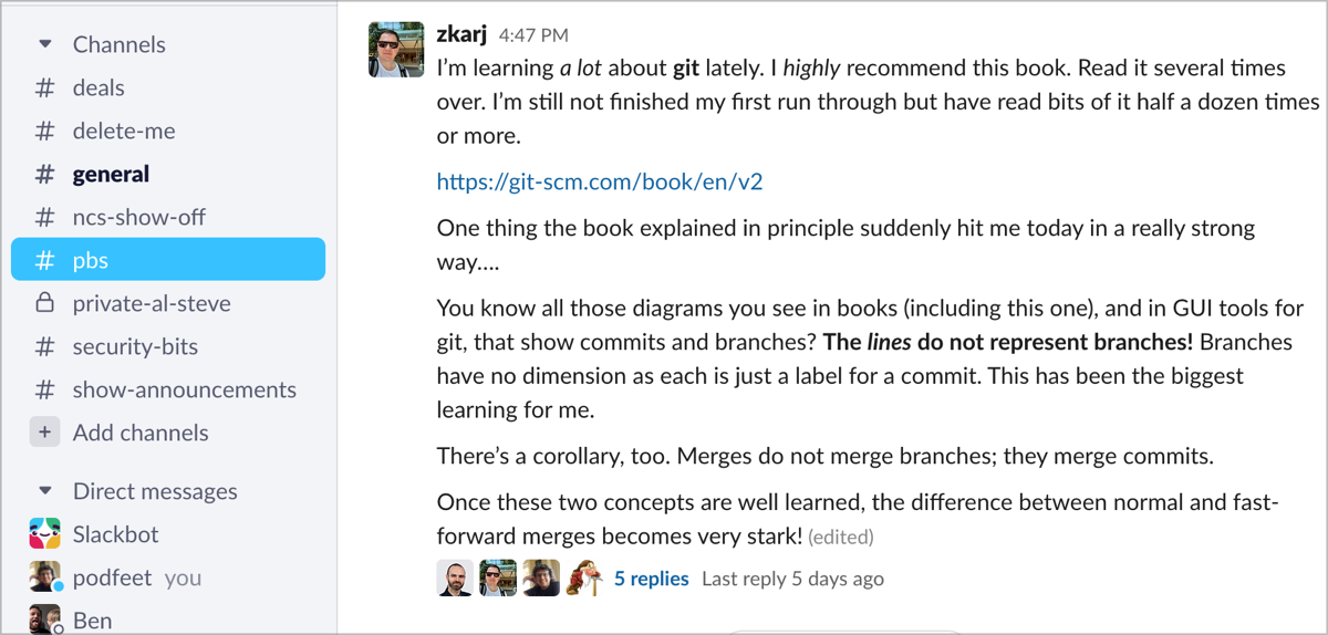 PBS Channel in Podfeet Slack showing a typical nerdy conversation.png PBS Channel in Podfeet Slack showing a typical nerdy conversation