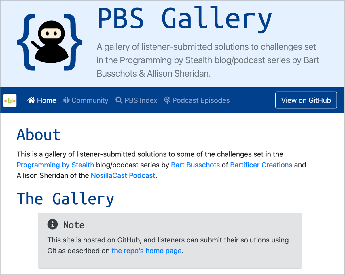 PBS Gallery.png PBS Gallery at pbs.bartificer.net