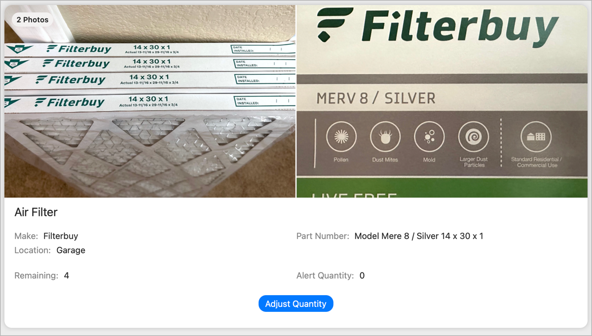 Filters in Supplies