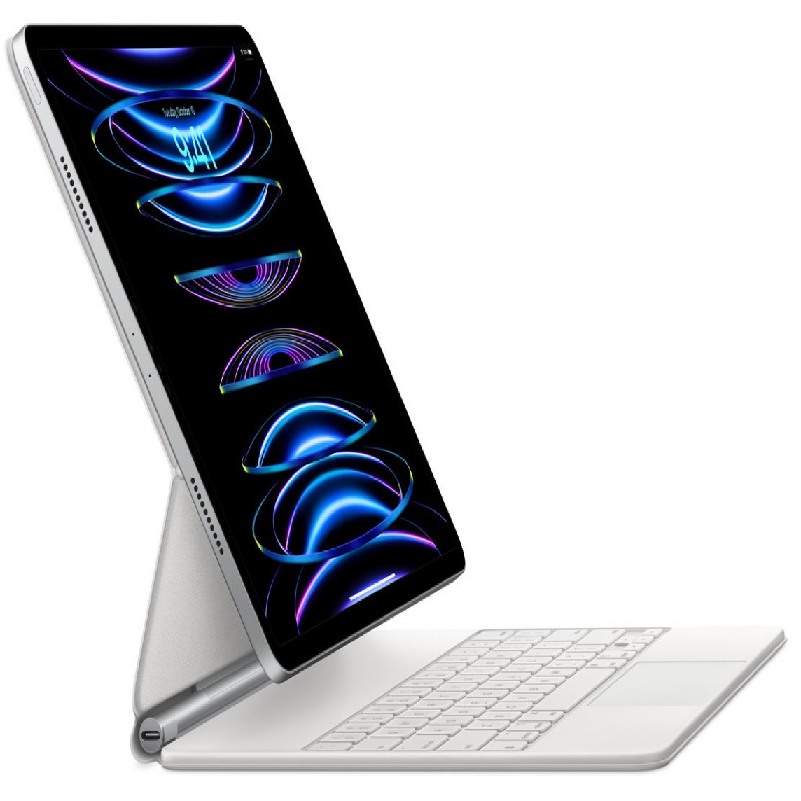 Magic Keyboard in White at an Angle.jpeg Magic Keyboard in White at an Angle