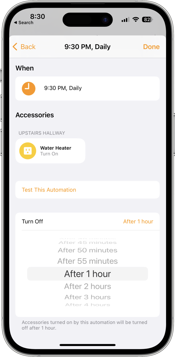 Time-Based Automation in Home App