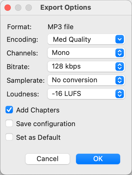Hindenburg can do loudness on export.png Hindenburg can do loudness on export