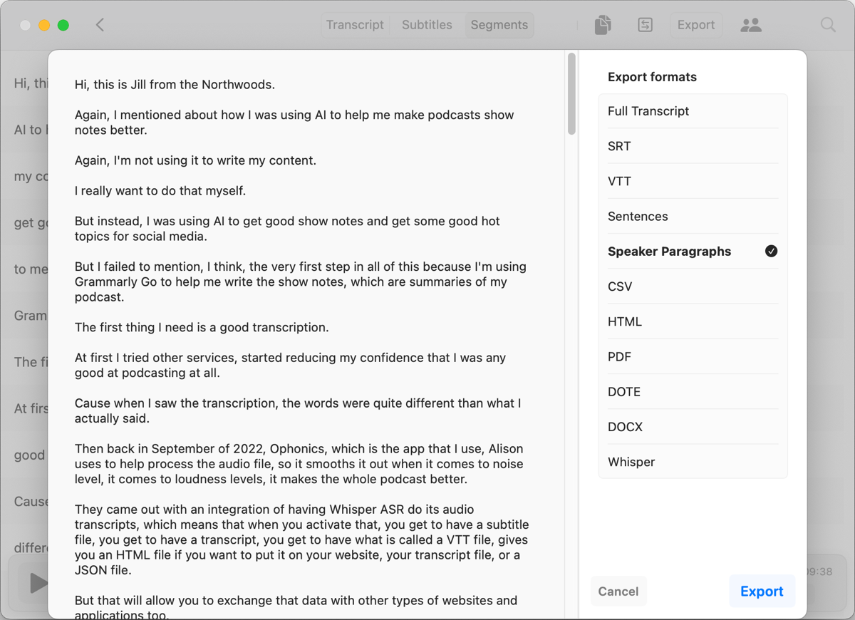 Whisper Export Paragraphs.png Whisper Export Paragraphs