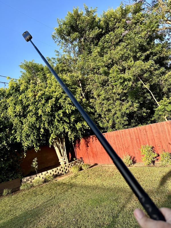 X3 Mounted on 45 Selfie Stick