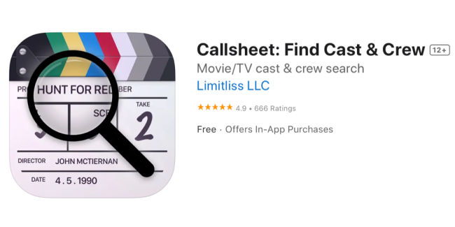Callsheet in the App Store showing it's from Limitliss